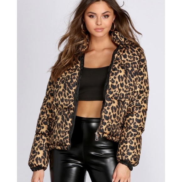 Windsor Jackets & Blazers - Leopard print puffer jacket